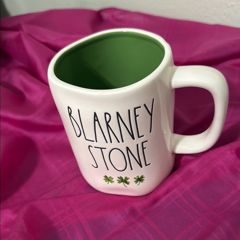 Rae Dunn White and Green Mug for Dining